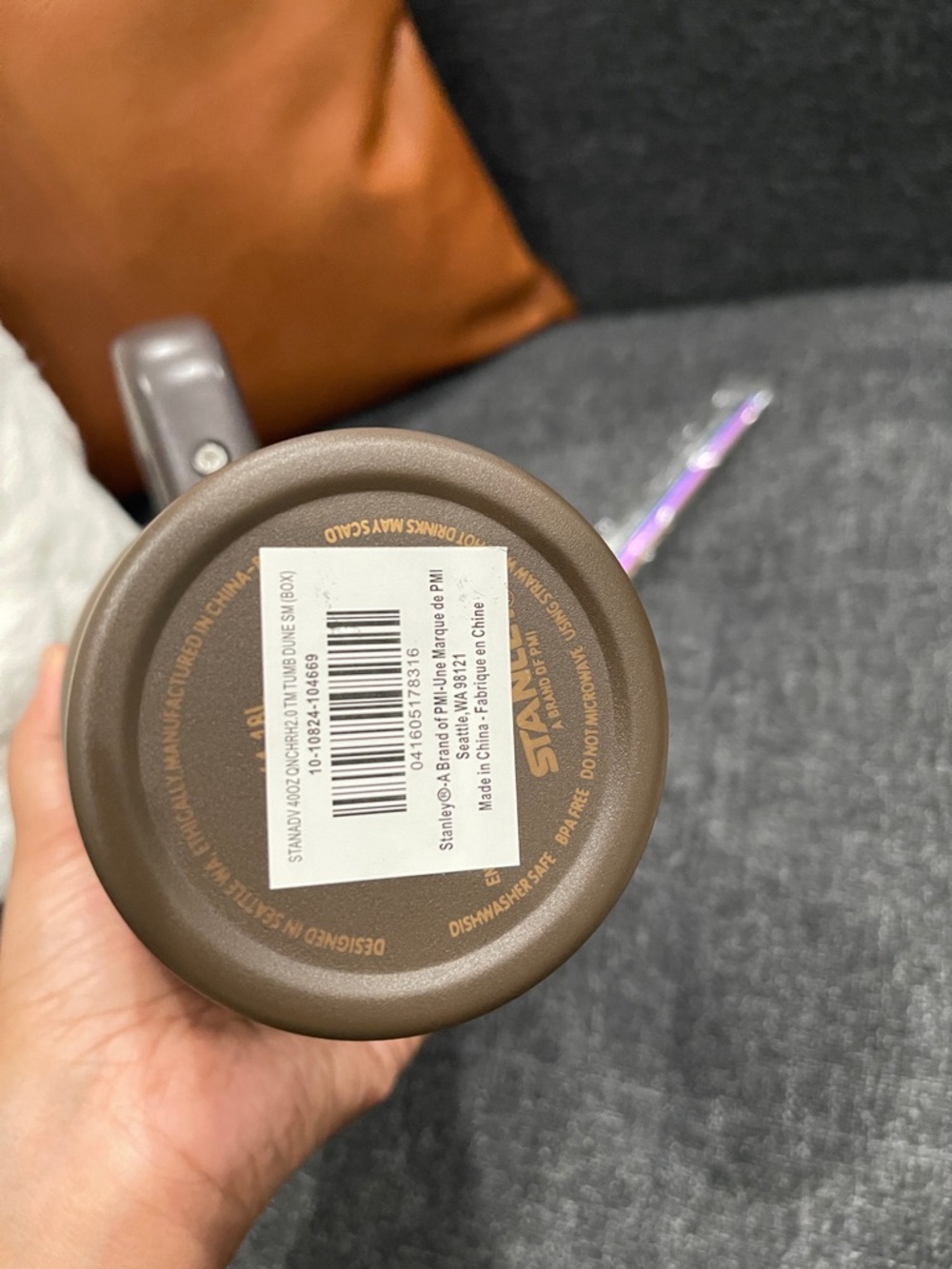 New 40oz Laser Engraved LV x Stanley Brown and Gold Travel Tumbler - Picture 3 of 4